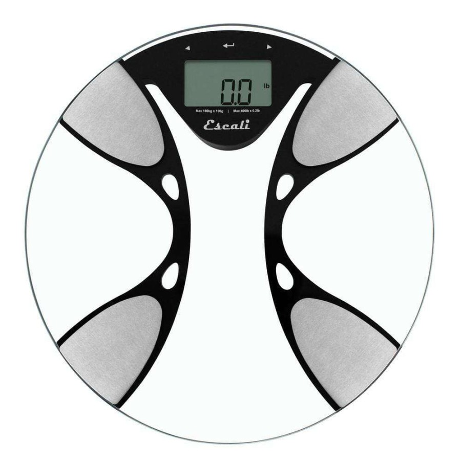 Bathroom Scales * | Escali Digital Glass Body Fat And Water Bathroom Scale