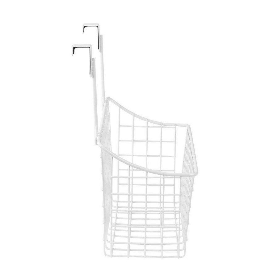 Bathroom Organizers * | Spectrum Grid 10.125 In. W X 6.625 In. D X 11.25 In. H Over The Cabinet Medium Basket In White