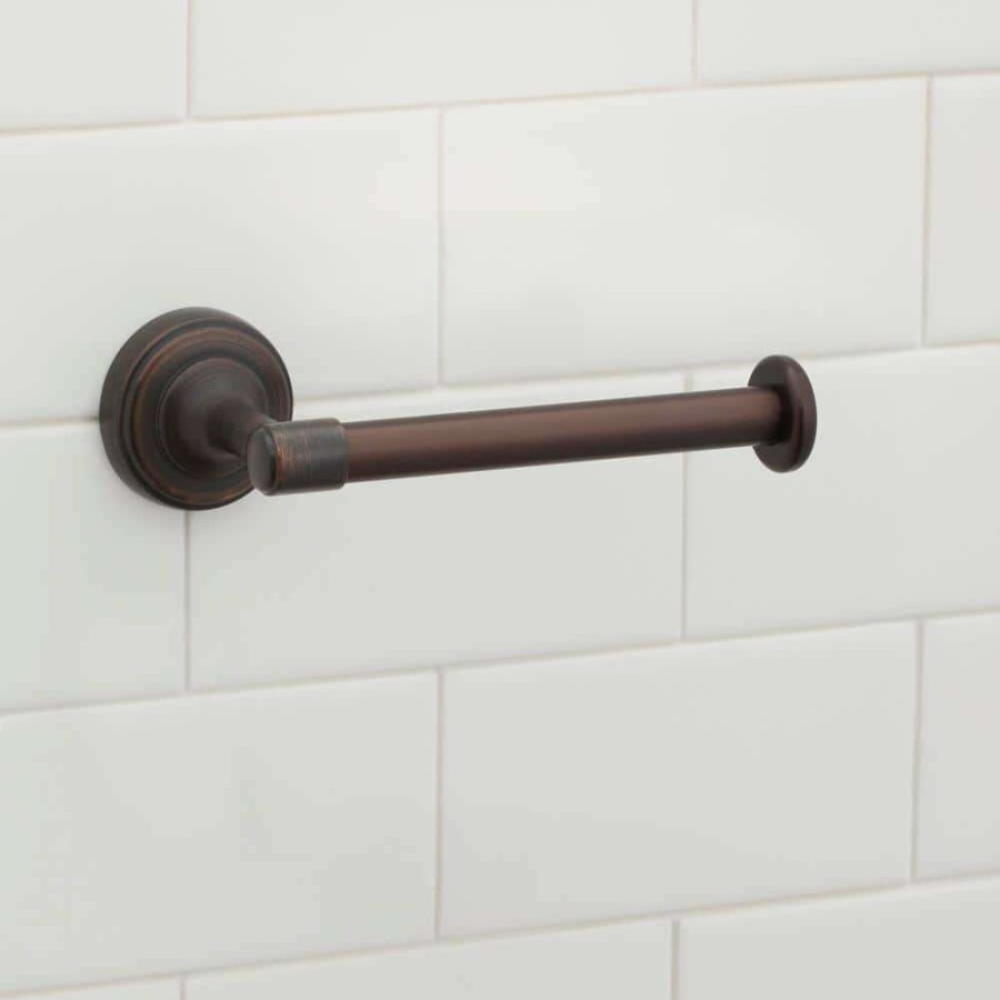 Bathroom Hardware * | Glacier Bay Keegan Single Post Toilet Paper Holder In Oil Rubbed Bronze