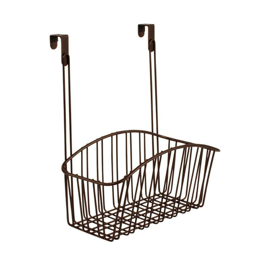 Bathroom Organizers * | Spectrum Contempo 10.5 In. W X 6.375 In. D X 14 In. H Over The Cabinet Medium Basket In Bronze