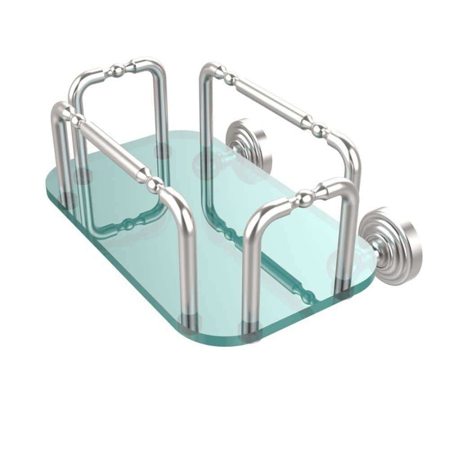 Bathroom Organizers * | Allied Brass Waverly Place Wall Mounted Guest Towel Holder In Satin Chrome