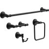 Bathroom Hardware * | Delta Chamberlain 4-Piece Bath Accessory Set In Matte Black