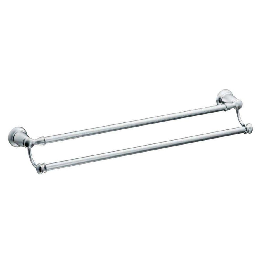 Bathroom Hardware * | Moen Banbury 24 In. Double Towel Bar In Chrome