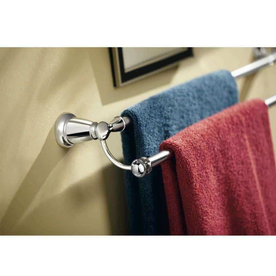 Bathroom Hardware * | Moen Banbury 24 In. Double Towel Bar In Chrome