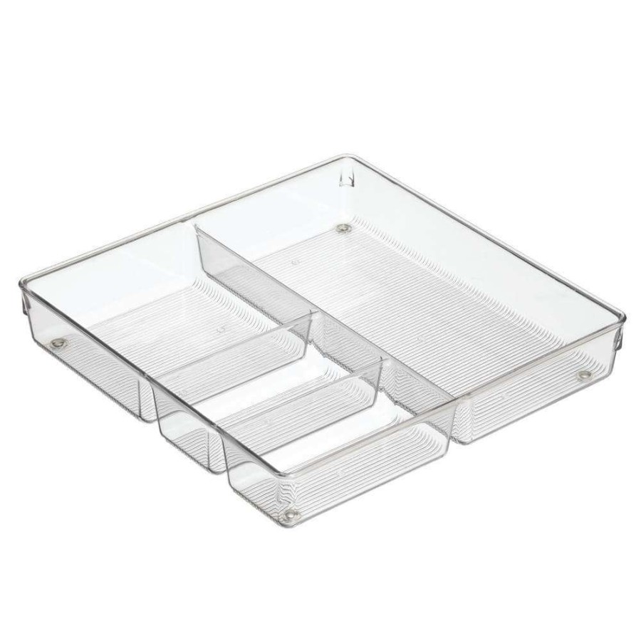 Bathroom Organizers * | Idesign Linus Grand Drawer Organizer In Clear