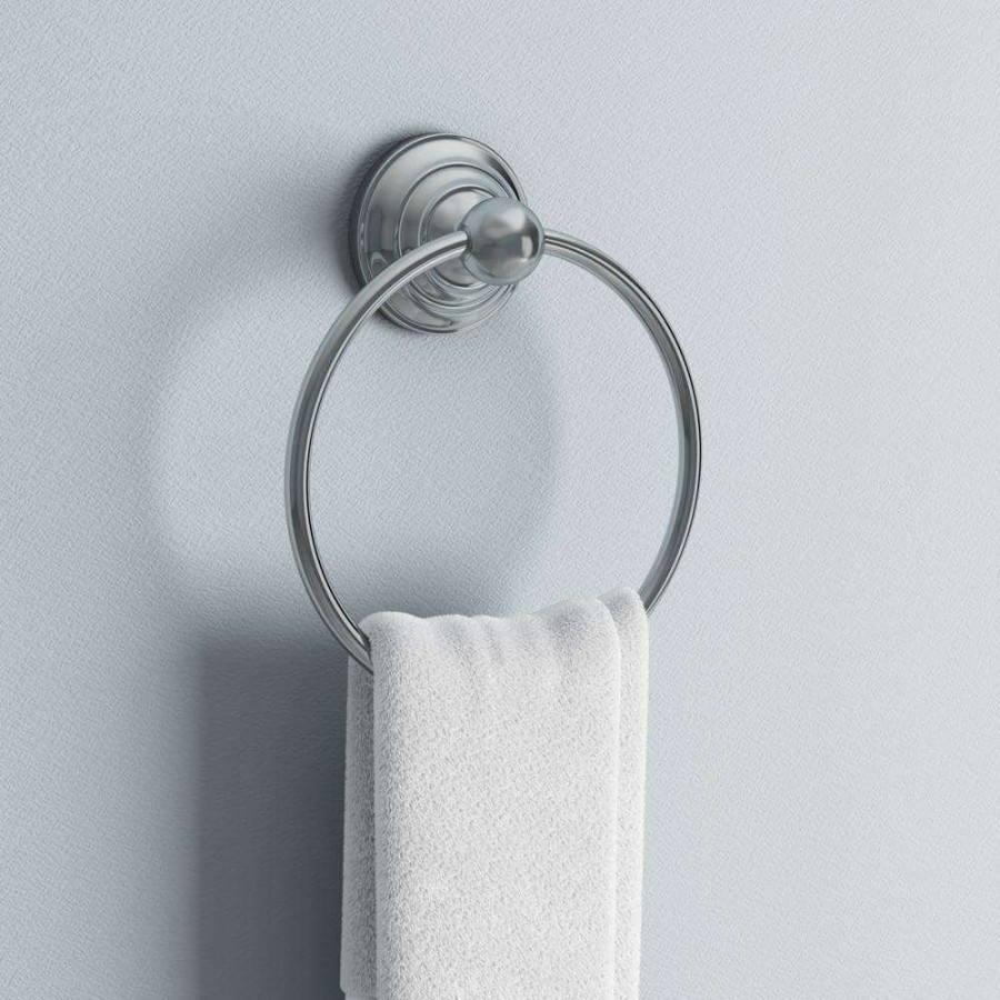 Bathroom Hardware * | Delta Greenwich Towel Ring In Chrome