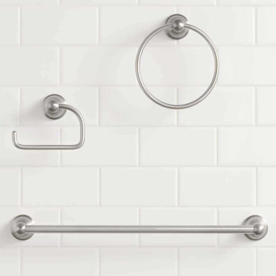 Bathroom Hardware * | Glacier Bay Mandouri 3-Piece Bath Hardware Kit In Brushed Nickel