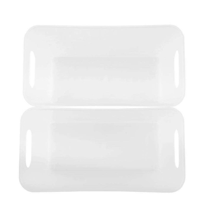 Bathroom Organizers * | Kenney Storage Made Simple Organizer Bin With Handles In Clear (2-Pack)