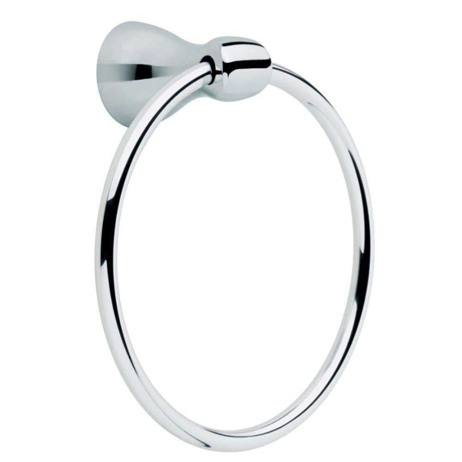 Bathroom Hardware * | Delta Foundations Towel Ring In Chrome