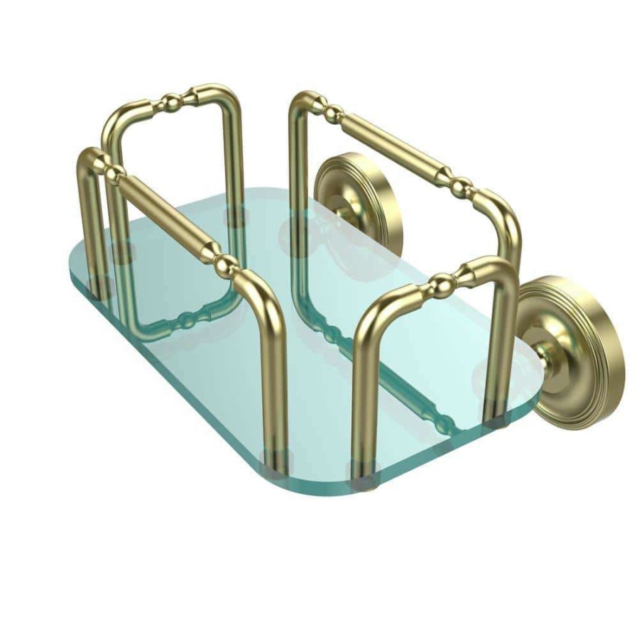 Bathroom Organizers * | Allied Brass Prestige Wall Mounted Guest Towel Holder In Satin Brass