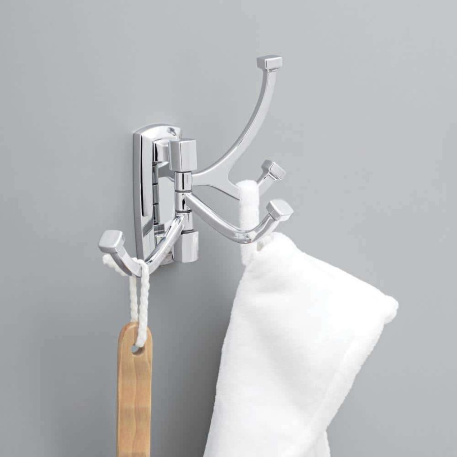 Bathroom Hardware * | Delta Portwood Swivel Towel Hook In Chrome