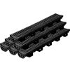 Bathtub Accessories * | Vevor Trench Drain System 39 In. L X 5.8 In. W X 3.1 In. D Channel Drain With Plastic Grate And End Cap Drainage Trench 6 Pack