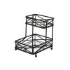 Bathroom Organizers * | Home Details 2-Tier Sleek Vanity Tower In Matte Black