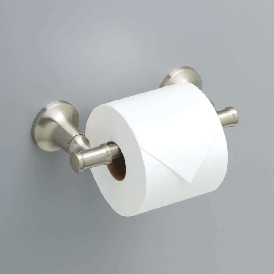 Bathroom Hardware * | Delta Chamberlain Pivot Arm Toilet Paper Holder In Spotshield Brushed Nickel