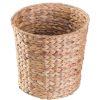 Bathroom Decor * | Vintiquewise Round Wicker Natural Water Hyacinth Waste Basket