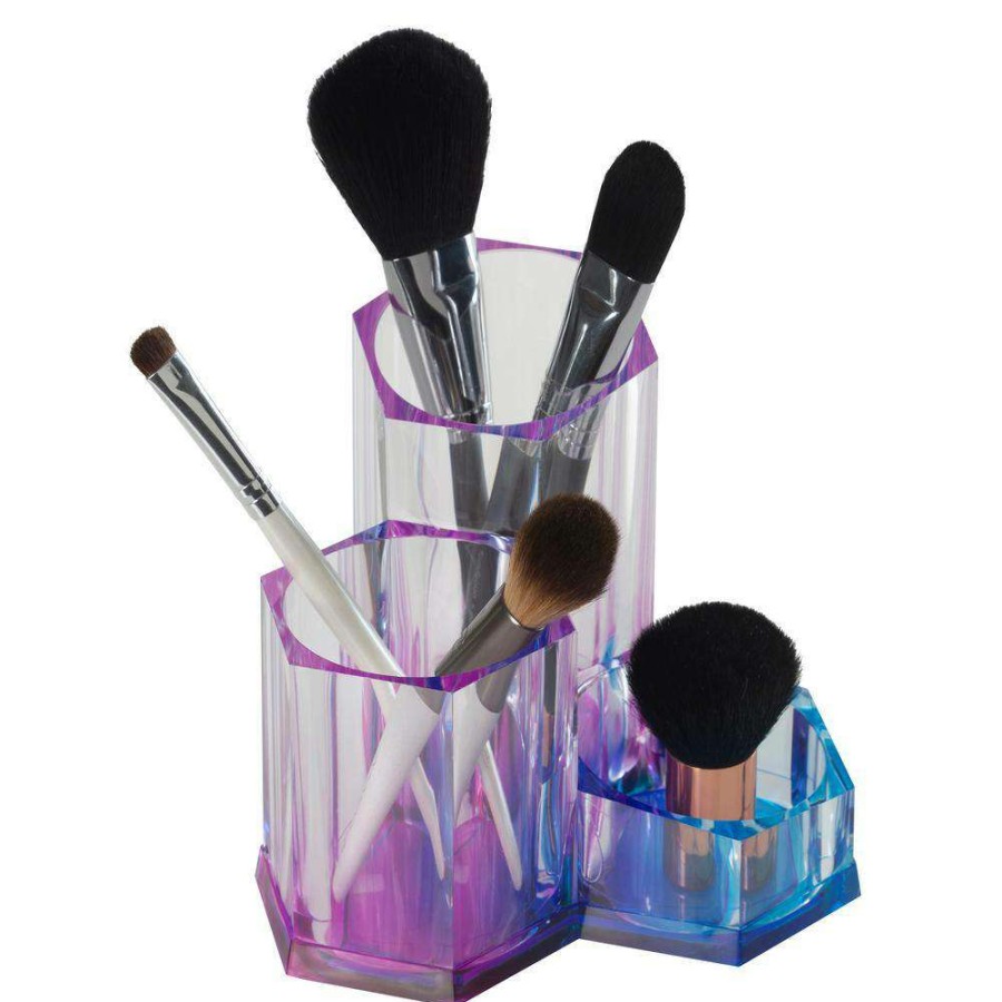 Bathroom Organizers * | Simplify 3-Compartment Pencil Brush Holder In Ombre