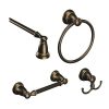 Bathroom Hardware * | Moen Banbury 4-Piece Bath Hardware Set With 24 In. Towel Bar, Paper Holder, Towel Ring, And Robe Hook In Mediterranean Bronze