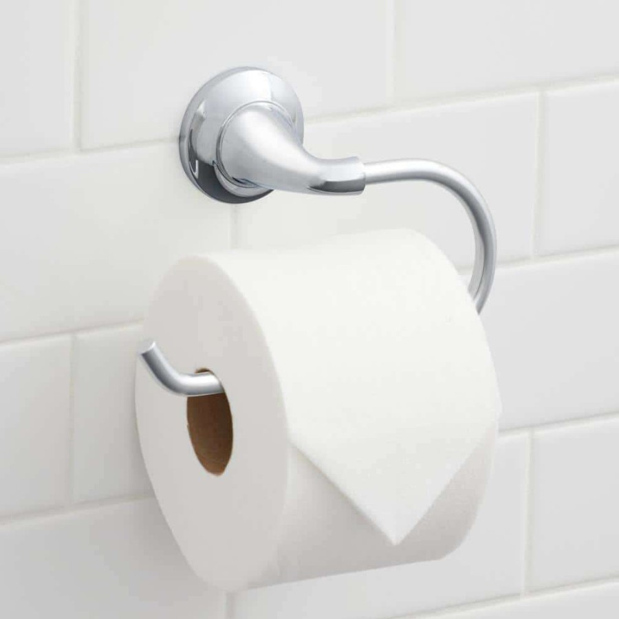 Bathroom Hardware * | Glacier Bay Constructor Single Post Toilet Paper Holder In Chrome