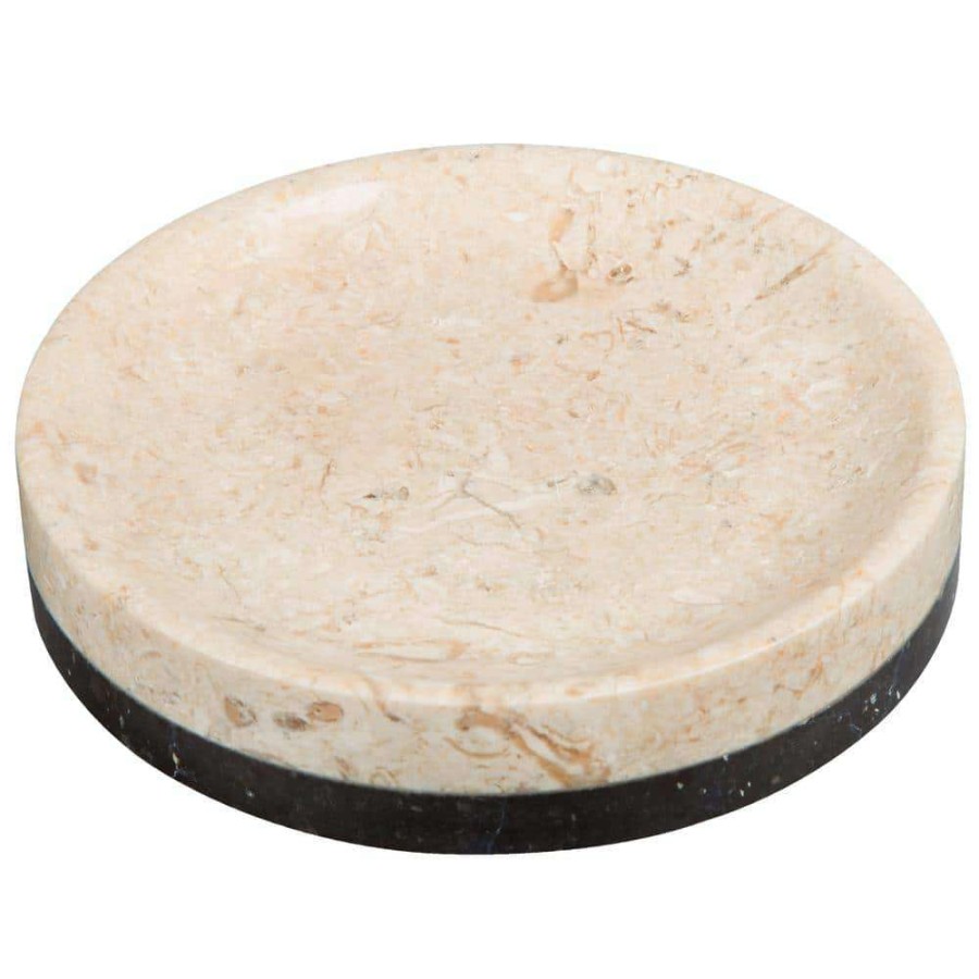 Bathroom Decor * | Creative Home Inverary Banded Soap Dish In Champagne Marble