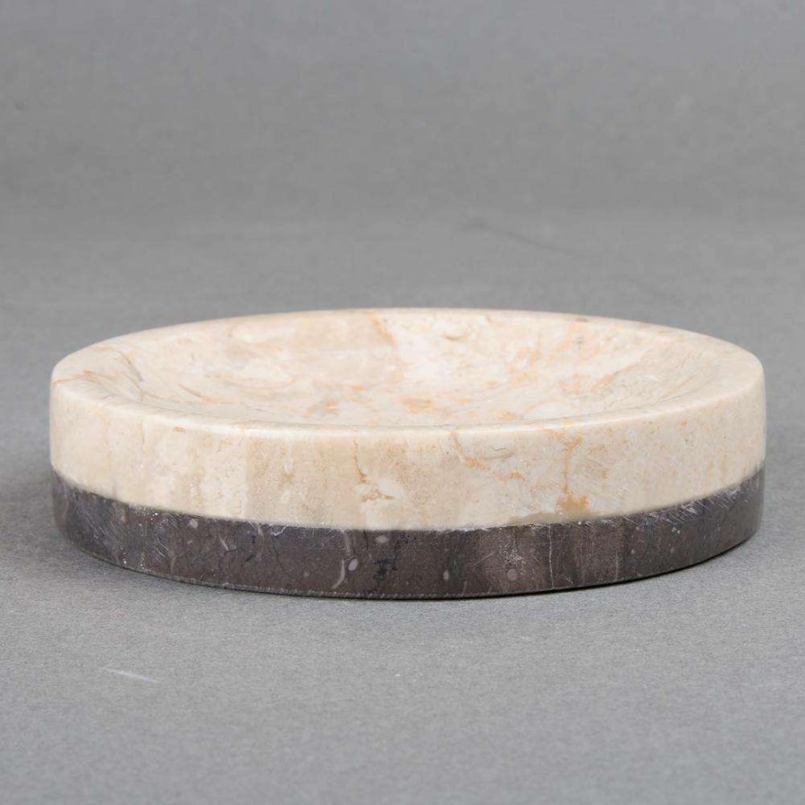 Bathroom Decor * | Creative Home Inverary Banded Soap Dish In Champagne Marble