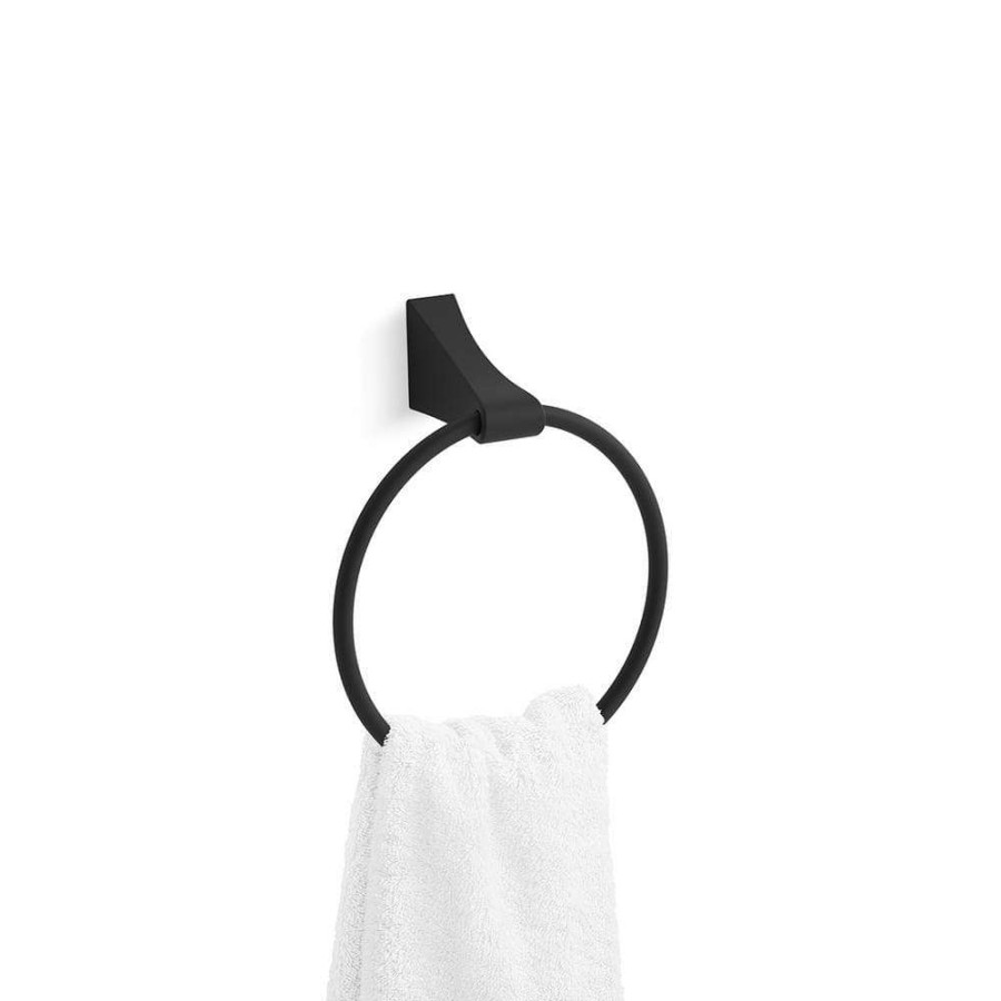 Bathroom Hardware * | Kohler Katun Towel Ring In Matte Black