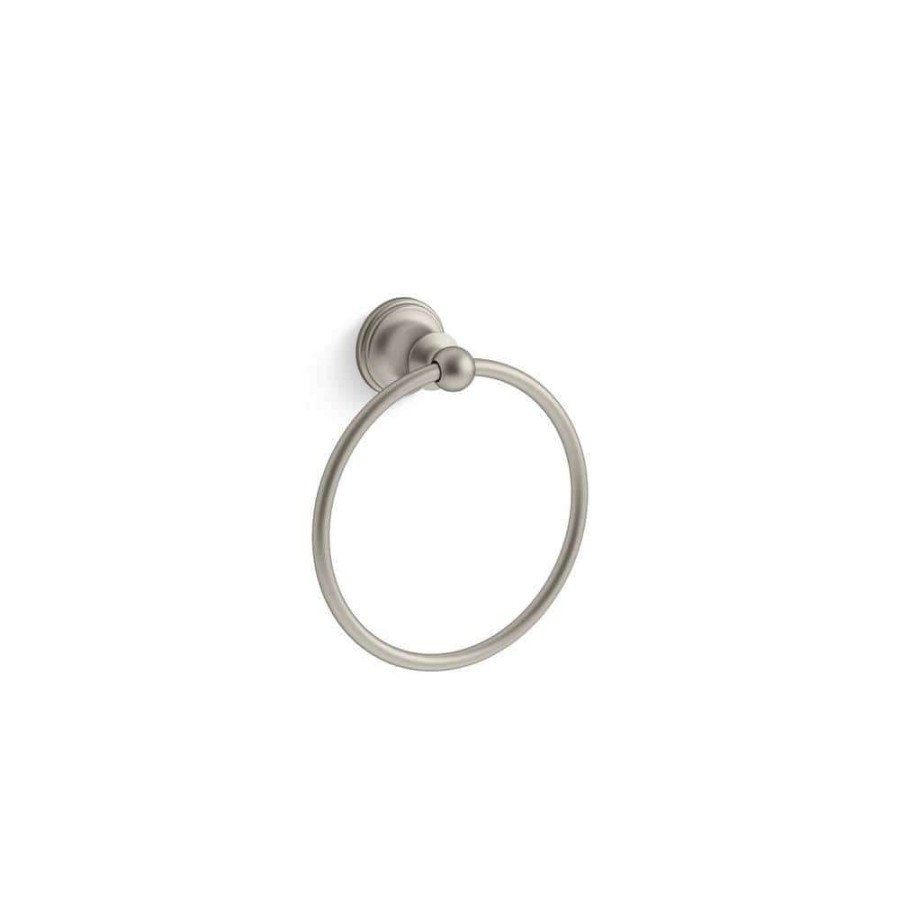 Bathroom Hardware * | Kohler Capilano Towel Ring In Vibrant Brushed Nickel