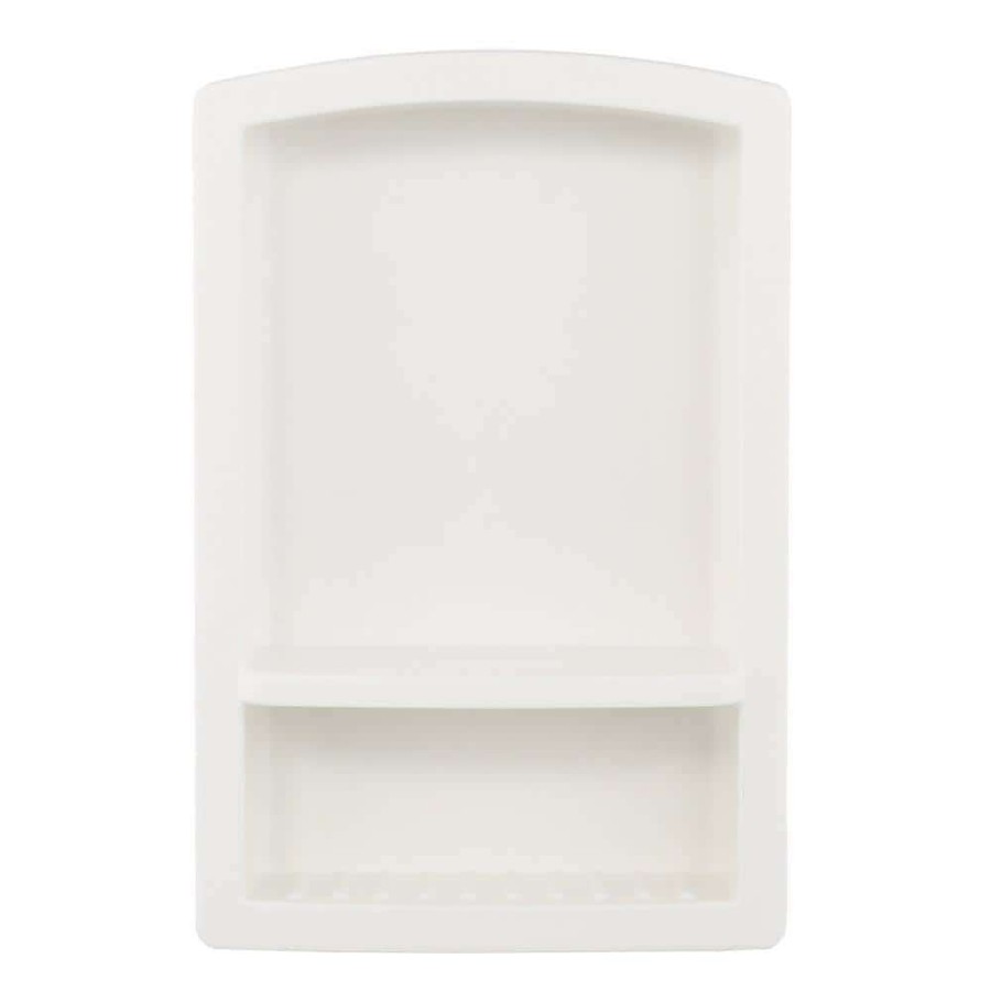 Bathroom Decor * | Swan Recessed Solid Surface Soap Dish In White