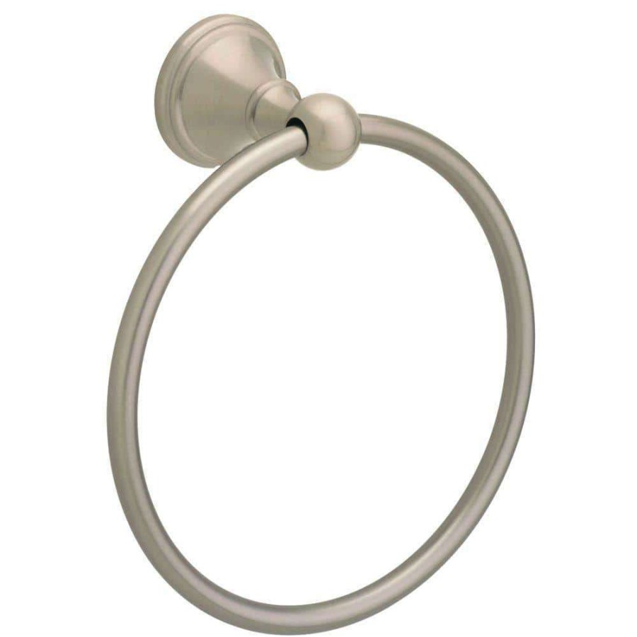 Bathroom Hardware * | Delta Crestfield Towel Ring In Spotshield Brushed Nickel