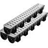 Bathtub Accessories * | Vevor Trench Drain Grate 39 In. L X 5.8 In. W X 5.2 In. D Drainage Trench With Metal Grate And End Cap Channel Drain 3 Pack