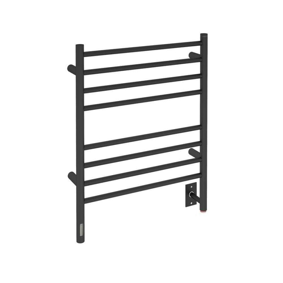 Bathroom Hardware * | Ancona Prestige Obt 8-Bar Electric Wall Mount Plug-In And Hardwire Towel Warmer With On-Board Timer In Matte Black