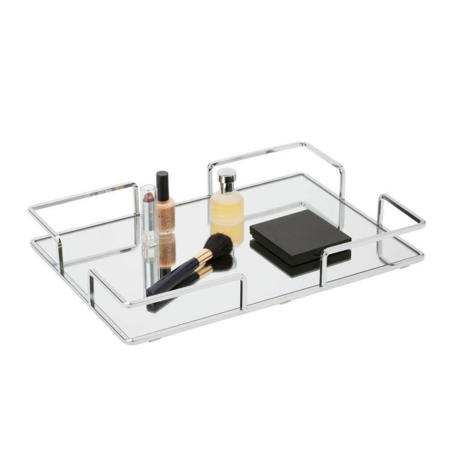 Bathroom Organizers * | Home Details Modern Square Design Mirror Vanity Tray