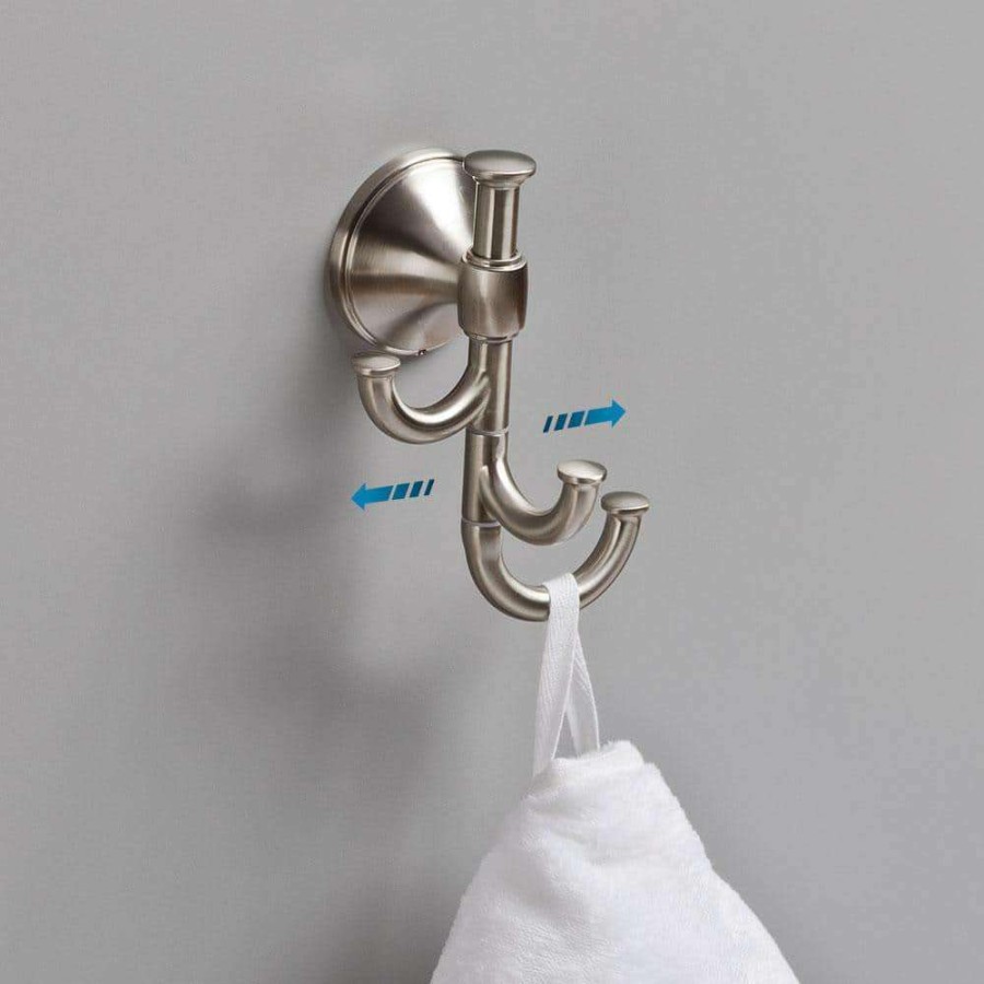 Bathroom Hardware * | Delta Accolade Expandable Multi-Purpose Towel And Clothes Hook In Spotshield Brushed Nickel