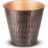 Bathroom Decor * | Monarch Abode Monarch Hand Hammered Metal Waste Basket In Copper