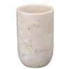 Bathroom Decor * | Creative Home Natural Champagne Marble Bullet Collection Tumbler, Toothbrush, Makeup Brush Holder In Beige Color