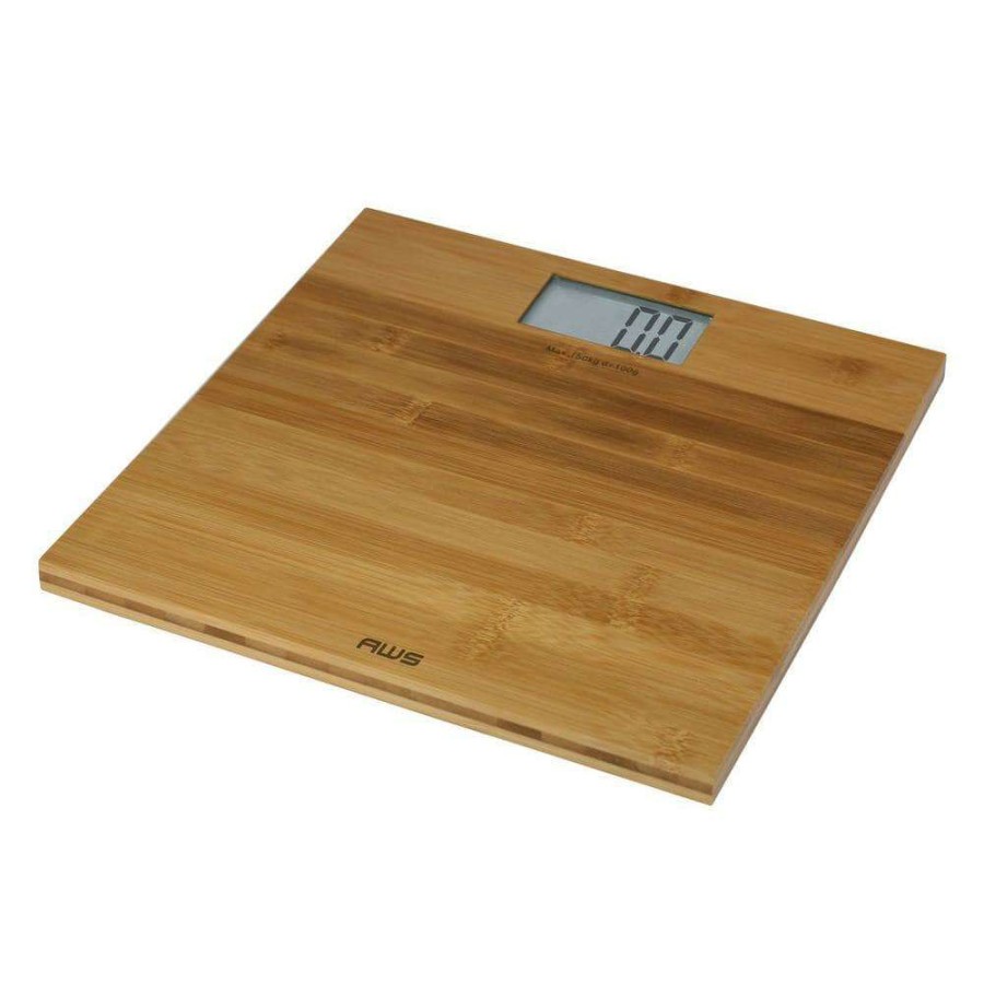 Bathroom Scales * | American Weigh Scales Digital Bathroom Scale In Bamboo