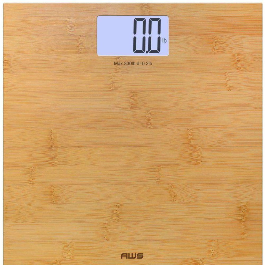 Bathroom Scales * | American Weigh Scales Digital Bathroom Scale In Bamboo