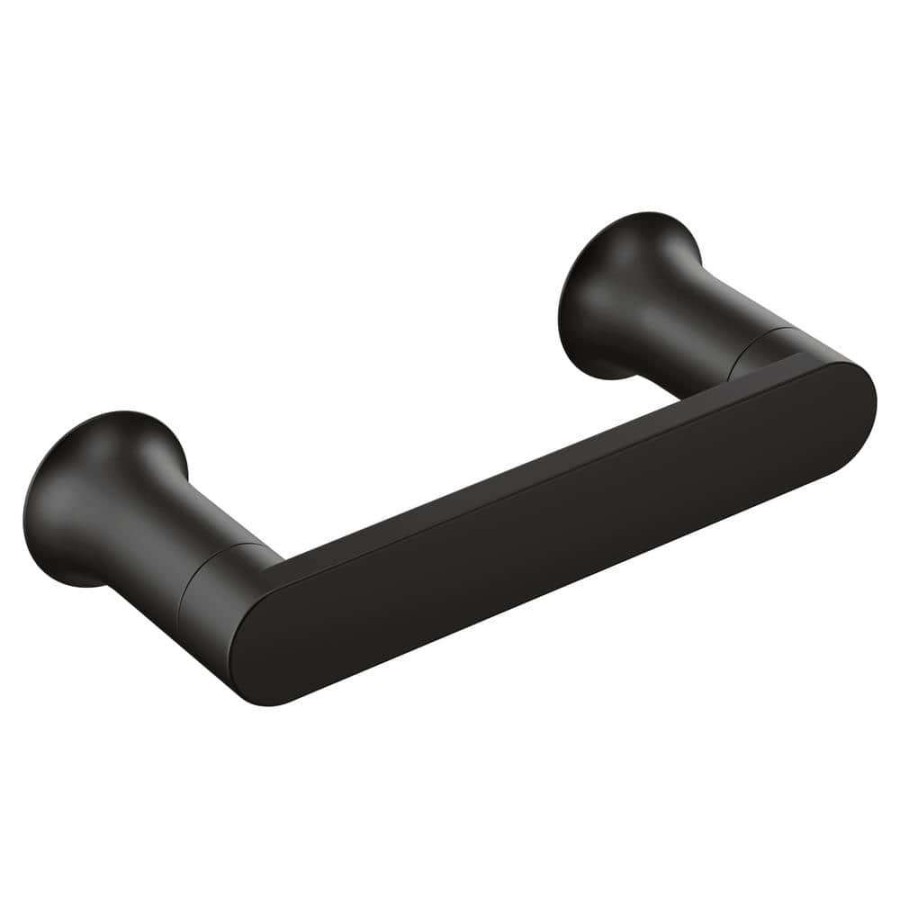 Bathroom Hardware * | Moen Genta Lx Pivoting Toilet Paper Holder In Matte Black