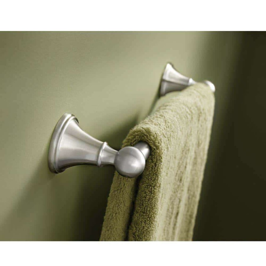 Bathroom Hardware * | Delta Crestfield 24 In. Towel Bar In Spotshield Brushed Nickel