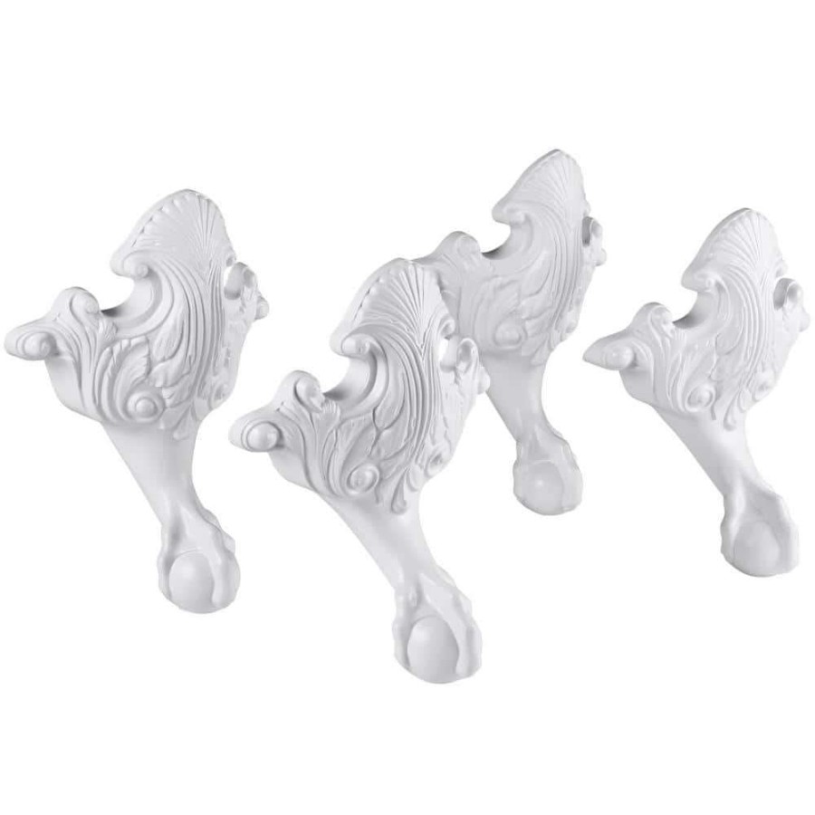 Bathtub Accessories * | Kohler Iron Works Historic Ball And Claw Feet In White (Set Of 4)