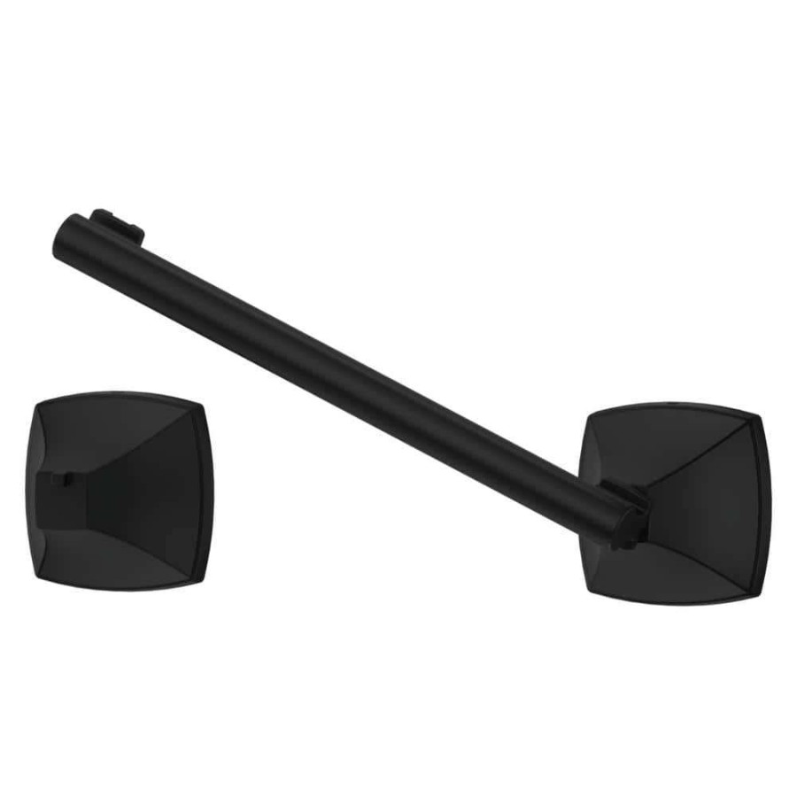 Bathroom Hardware * | Pfister Bellance Wall-Mount Toilet Paper Holder In Matte Black