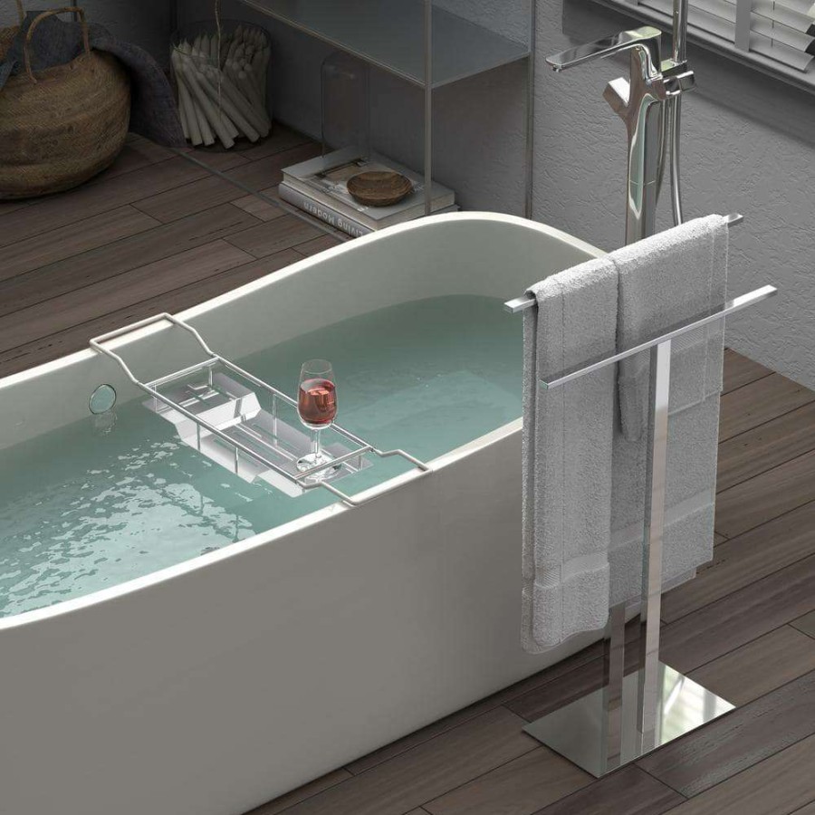 Bathroom Organizers * | Gatco Modern Bathtub Caddy In Chrome