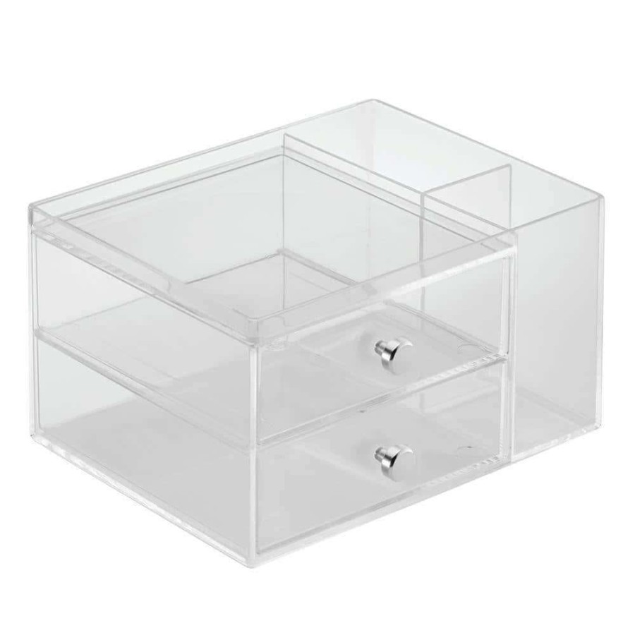 Bathroom Organizers * | Interdesign 7 In. D X 5 In. H X 9 In. W Clear Plastic Cube Storage Bin