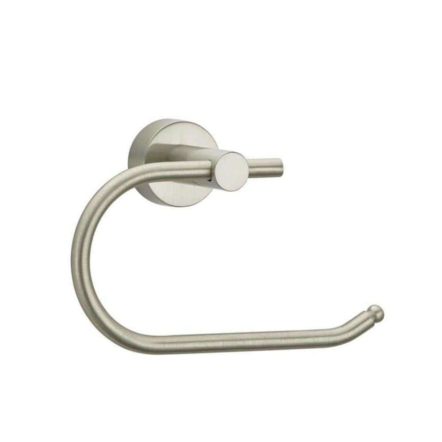 Bathroom Hardware * | Glacier Bay Innburg Single Post Toilet Paper Holder In Brushed Nickel