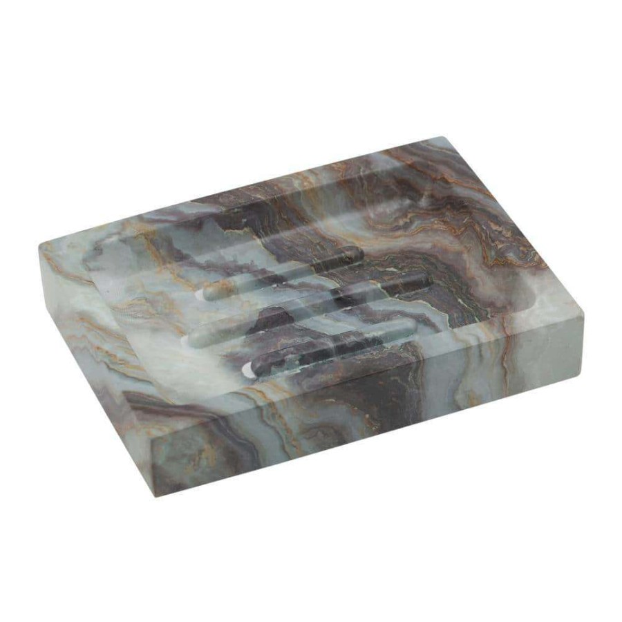 Bathroom Decor * | Elle Decor Square Soap Dish In Agate