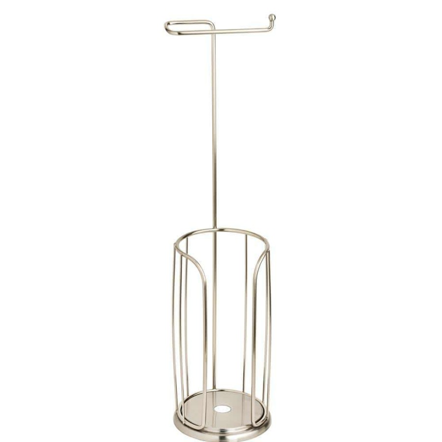 Bathroom Hardware * | Franklin Brass Freestanding Toilet Paper Holder With Reserve, Brushed Nickel