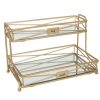 Bathroom Organizers * | Home Details 2 Tier Vanity Tower In Satin Gold