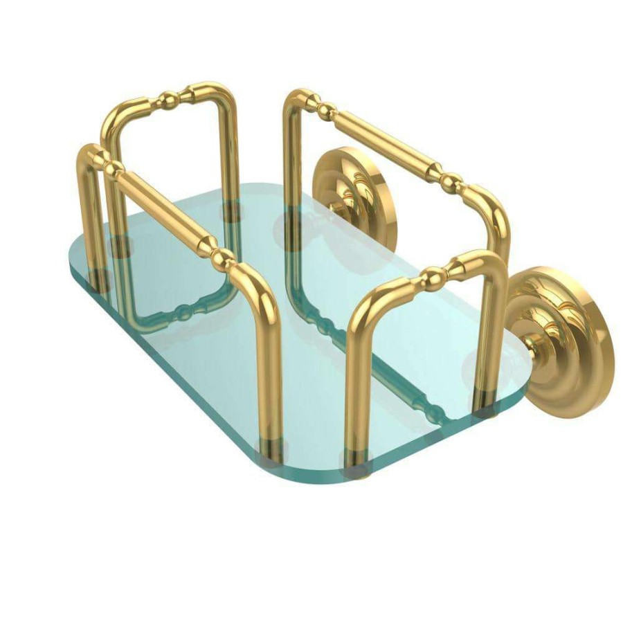 Bathroom Organizers * | Allied Brass Que New Wall Mounted Guest Towel Holder In Unlacquered Brass