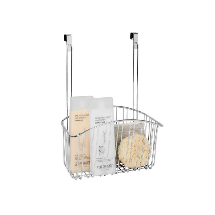 Bathroom Organizers * | Spectrum Contempo 10.5 In. W X 6.375 In. D X 14 In. H Over The Cabinet Large Basket In Chrome