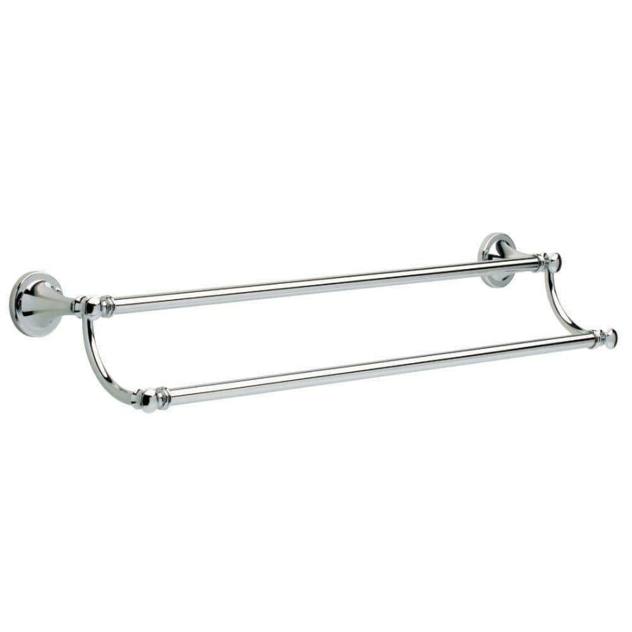 Bathroom Hardware * | Delta Silverton 24 In. Double Towel Bar In Polished Chrome