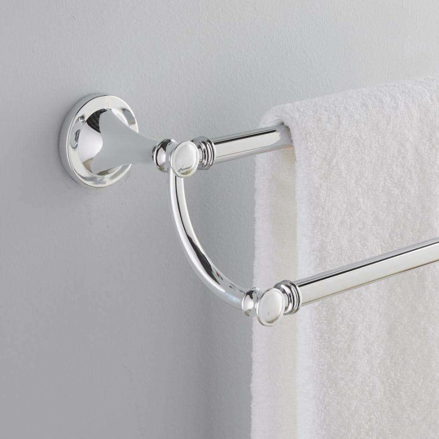 Bathroom Hardware * | Delta Silverton 24 In. Double Towel Bar In Polished Chrome